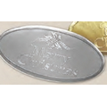 Silver Season's Greetings 3" Diameter Oval Seal